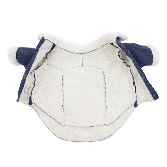 Hot Selling Pet Clothes Factory OEM Corduroy Coat Jacket Warm Dog Clothes Neck Traction Design Dog Coat for Pet