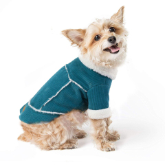 Hot Selling Pet Clothes Factory OEM Corduroy Coat Jacket Warm Dog Clothes Neck Traction Design Dog Coat for Pet