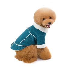Hot Selling Pet Clothes Factory OEM Corduroy Coat Jacket Warm Dog Clothes Neck Traction Design Dog Coat for Pet