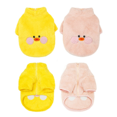 Fleece Dog Hoodie Winter Pet Coat Jacket Soft Warm Ropa Perro French Bulldog Dogs Cats Pets Clothing With Zipper design