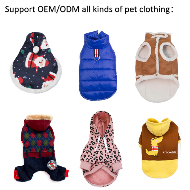 Hot Selling Pet Clothes Factory OEM Corduroy Coat Jacket Warm Dog Clothes Neck Traction Design Dog Coat for Pet