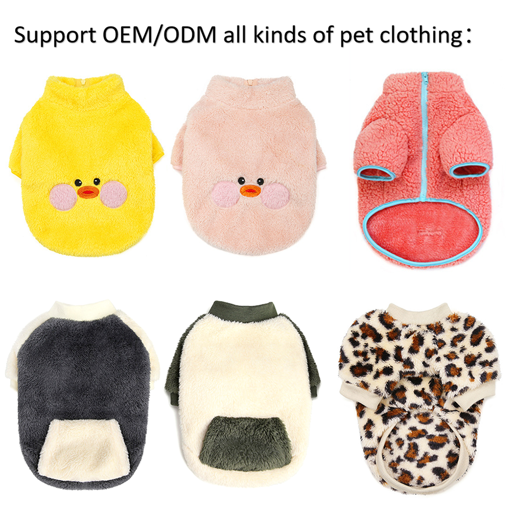Hot Selling Pet Clothes Factory OEM Corduroy Coat Jacket Warm Dog Clothes Neck Traction Design Dog Coat for Pet