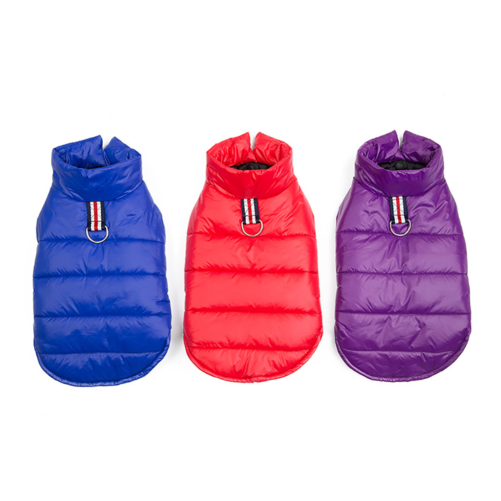 Extra Warm Eco-Friendly Cat Dog Winter Outdoor Jacket New Design Fashion Classic Low Price Shining Polyester Solid Pet Clothes