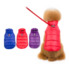 Extra Warm Eco-Friendly Cat Dog Winter Outdoor Jacket New Design Fashion Classic Low Price Shining Polyester Solid Pet Clothes