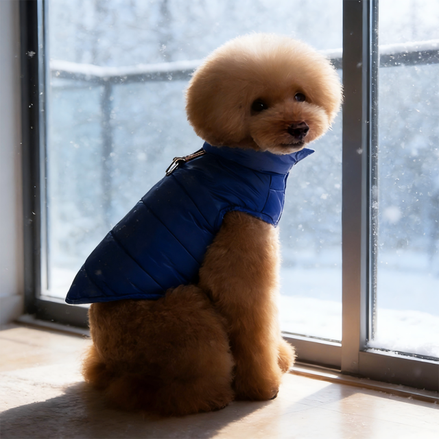 Extra Warm Eco-Friendly Cat Dog Winter Outdoor Jacket New Design Fashion Classic Low Price Shining Polyester Solid Pet Clothes