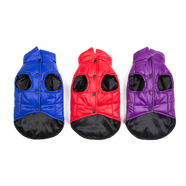 Extra Warm Eco-Friendly Cat Dog Winter Outdoor Jacket New Design Fashion Classic Low Price Shining Polyester Solid Pet Clothes