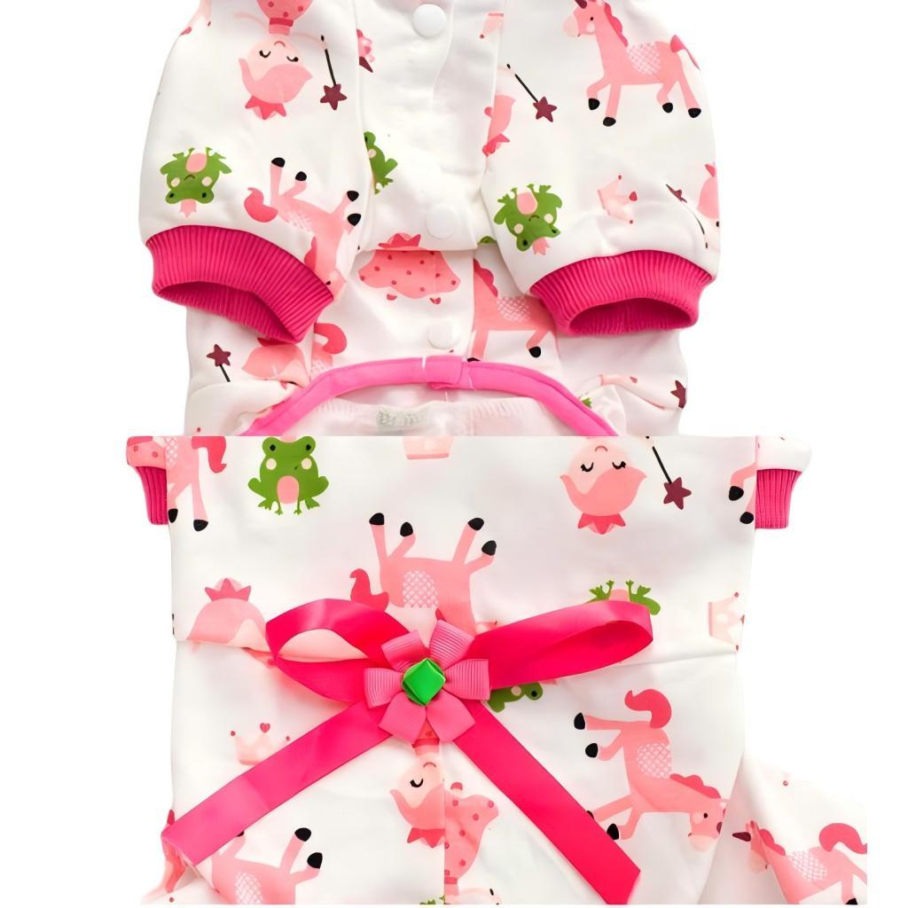 Pure Cotton Four-Legged Dog Clothes Cute Print Pattern Comfortable Belly Care for Winter and Spring Seasons Anti Hair Pet Wear