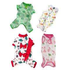 Pure Cotton Four-Legged Dog Clothes Cute Print Pattern Comfortable Belly Care for Winter and Spring Seasons Anti Hair Pet Wear