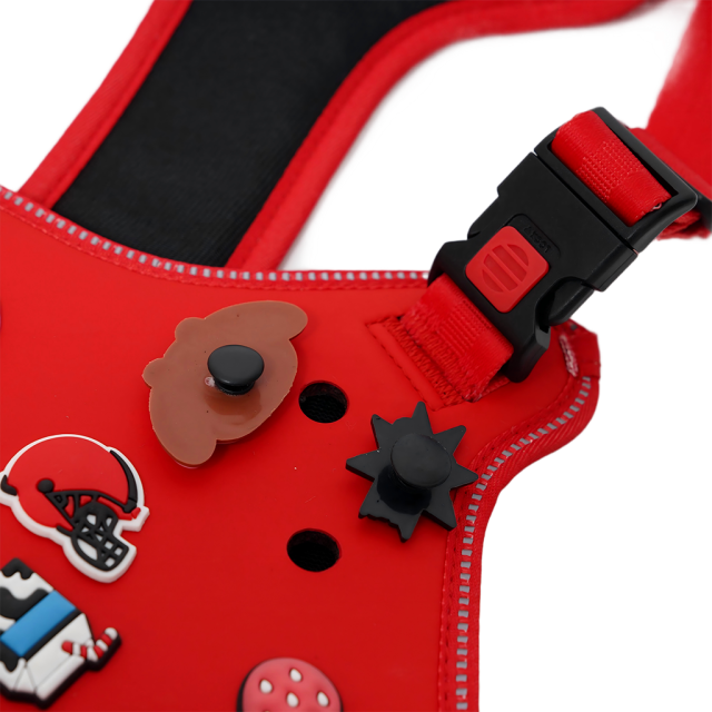 Personalized Dog Gear Featuring Hole Design Custom DIY Charm DIY Accessories Breathable Outdoor Dog Pet Vest Harness Leash Set