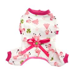 Pure Cotton Four-Legged Dog Clothes Cute Print Pattern Comfortable Belly Care for Winter and Spring Seasons Anti Hair Pet Wear