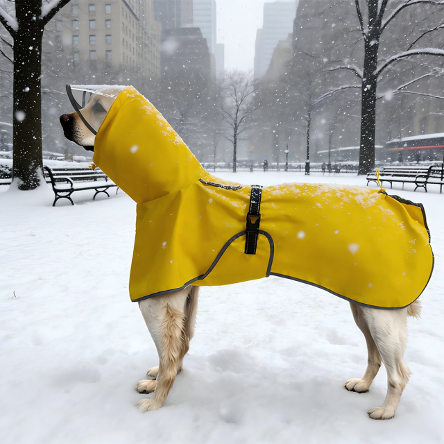 New Reflective Casual Dogs Eco-Friendly Raincoat Tummy Cape Solid Pattern Simple Style Pet Raincoat for Small Large Dog Waterproof