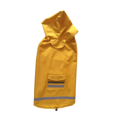 New Reflective Casual Dogs Eco-Friendly Raincoat Tummy Cape Solid Pattern Simple Style Pet Raincoat for Small Large Dog Waterproof