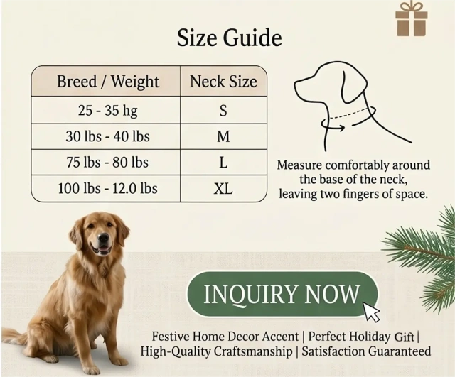 Size guide and scene comparison for custom pet triangle bibs