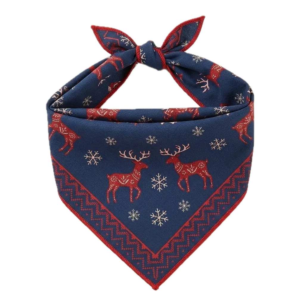 Custom winter dog bandana wholesale, premium Christmas pet scarf manufacturer