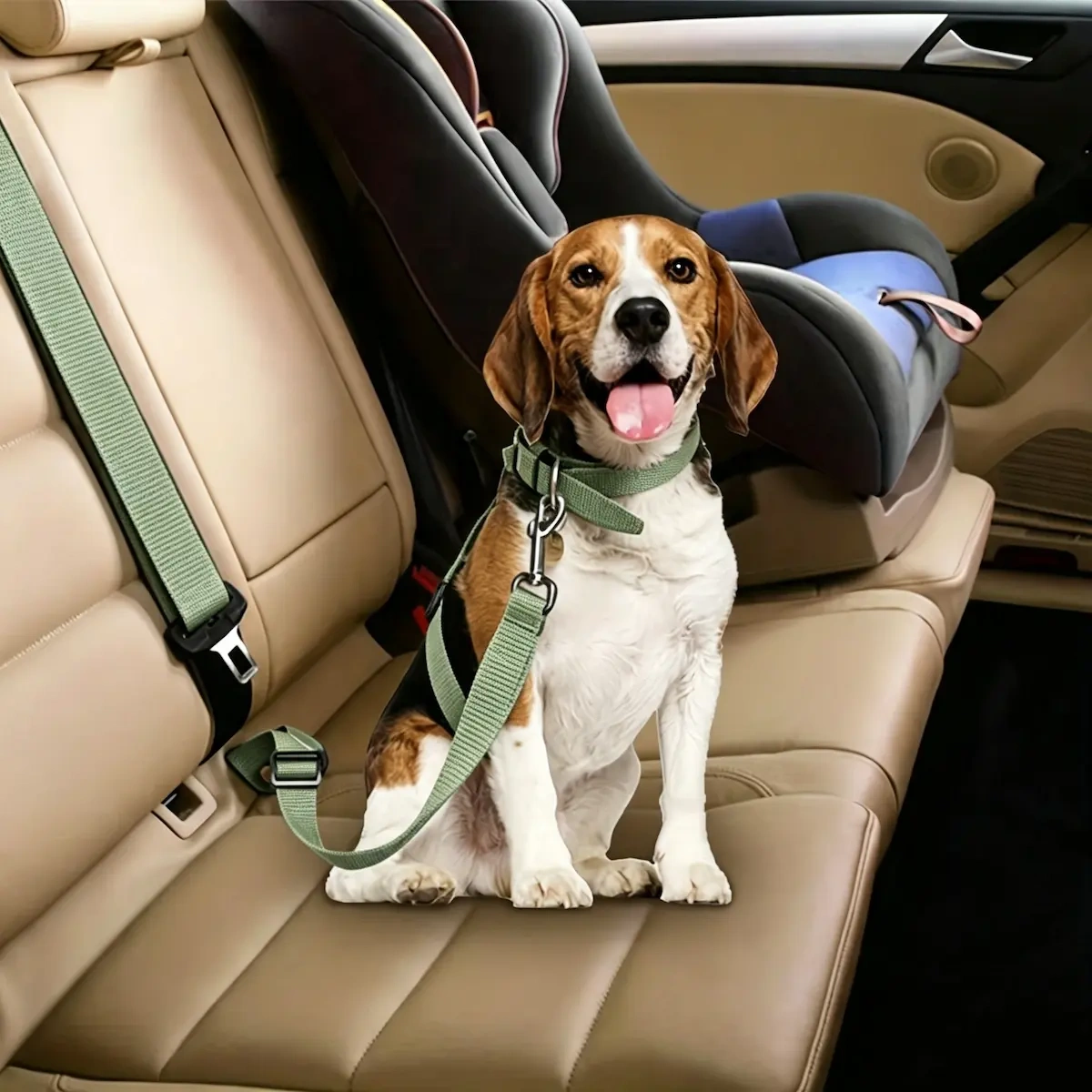 New Hot Dog Car Seat Belt, Eco-Friendly Nylon Pet Vehicle Safety Leash, Anti-Shock No Pull Dog Travel Restraint Harness Clip, Customizable Wholesale Pet Car Travel Supplies for Small Medium Large Dogs