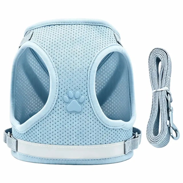 Hot Selling Light Breathable Mesh Dog Vest Harness, Reflective Protective Adjustable Walking Chest Strap for Small Dogs and Cats