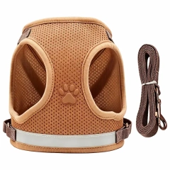 Hot Selling Light Breathable Mesh Dog Vest Harness, Reflective Protective Adjustable Walking Chest Strap for Small Dogs and Cats