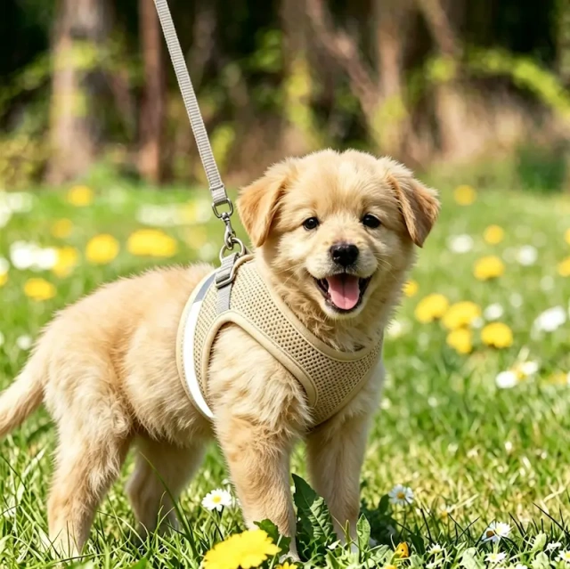 Hot Selling Light Breathable Mesh Dog Vest Harness, Reflective Protective Adjustable Walking Chest Strap for Small Dogs and Cats