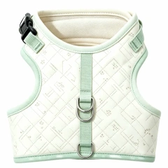 Hot Selling Quilted Printed Dog Vest Harness, Soft Padded Adjustable Walking Chest Strap Leash Set for Small Dogs and Cats