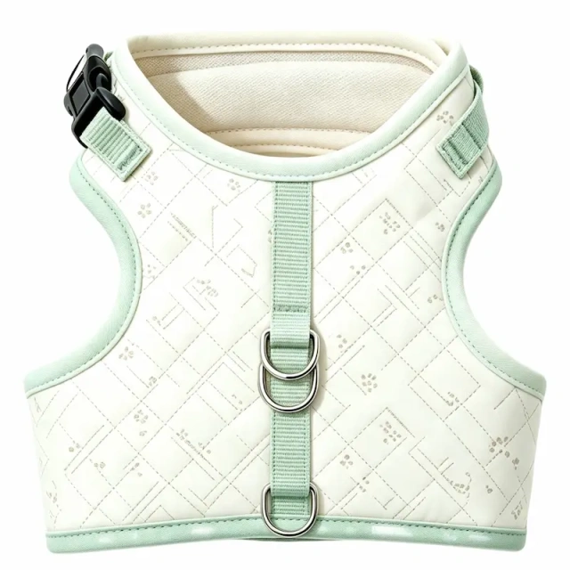 Hot Selling Quilted Printed Dog Vest Harness, Soft Padded Adjustable Walking Chest Strap Leash Set for Small Dogs and Cats