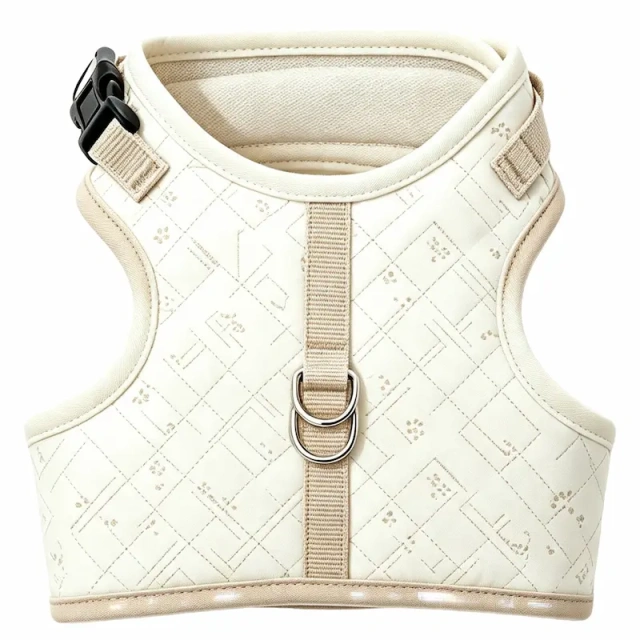 Hot Selling Quilted Printed Dog Vest Harness, Soft Padded Adjustable Walking Chest Strap Leash Set for Small Dogs and Cats