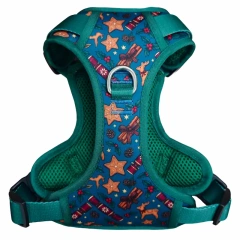 Hot Selling Christmas Pattern Magnetic Pet Harness Set, Easy Wear Magnetic Buckle Puppy Walking Vest Harness Kit for Pets