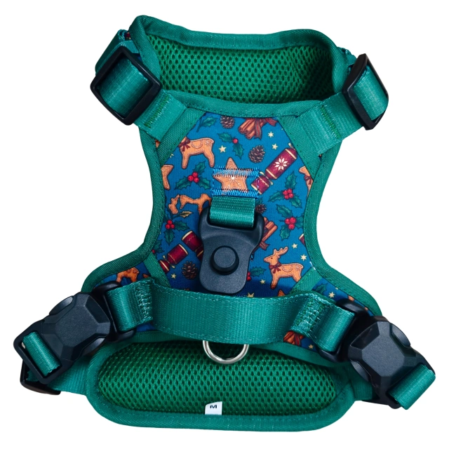 Hot Selling Christmas Pattern Magnetic Pet Harness Set, Easy Wear Magnetic Buckle Puppy Walking Vest Harness Kit for Pets