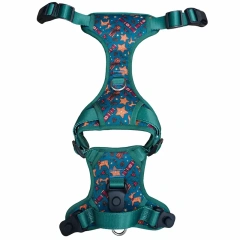 Hot Selling Christmas Pattern Magnetic Pet Harness Set, Easy Wear Magnetic Buckle Puppy Walking Vest Harness Kit for Pets