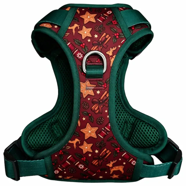 Hot Selling Christmas Pattern Magnetic Pet Harness Set, Easy Wear Magnetic Buckle Puppy Walking Vest Harness Kit for Pets