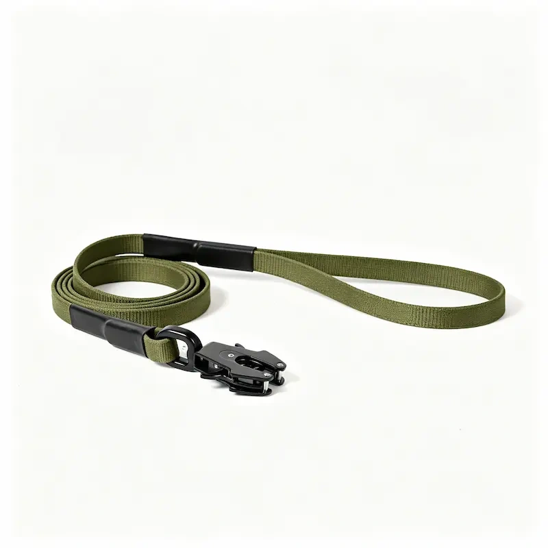 Wholesale Terracotta Dog Leash Featuring Unique Frog‑Style Quick Release Buckle, Durable Nylon Pet Walking Lead, OEM & ODM Customizable for Pet Retailer
