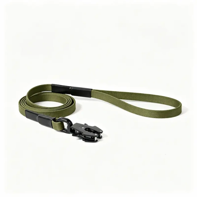 Wholesale Terracotta Dog Leash Featuring Unique Frog‑Style Quick Release Buckle, Durable Nylon Pet Walking Lead, OEM & ODM Customizable for Pet Retailer