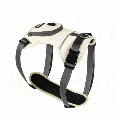 Wholesale Dog Harness with Built-in Zipper Storage Pocket, Reflective No-Pull Polyester Pet Vest Harness, OEM & ODM Customizable for Pet Retailers