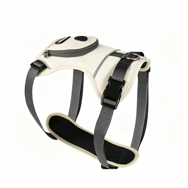 Wholesale Dog Harness with Built-in Zipper Storage Pocket, Reflective No-Pull Polyester Pet Vest Harness, OEM & ODM Customizable for Pet Retailers