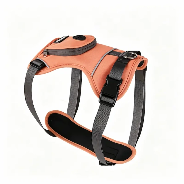 Wholesale Dog Harness with Built-in Zipper Storage Pocket, Reflective No-Pull Polyester Pet Vest Harness, OEM & ODM Customizable for Pet Retailers