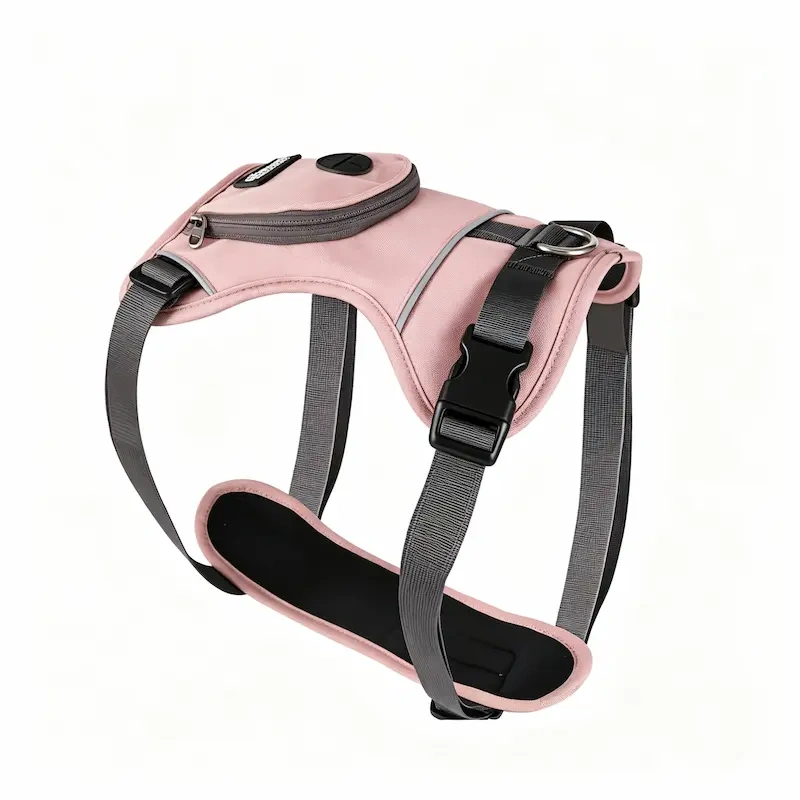 Wholesale Dog Harness with Built-in Zipper Storage Pocket, Reflective No-Pull Polyester Pet Vest Harness, OEM & ODM Customizable for Pet Retailers