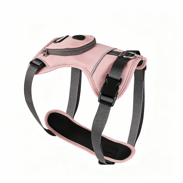 Wholesale Dog Harness with Built-in Zipper Storage Pocket, Reflective No-Pull Polyester Pet Vest Harness, OEM & ODM Customizable for Pet Retailers