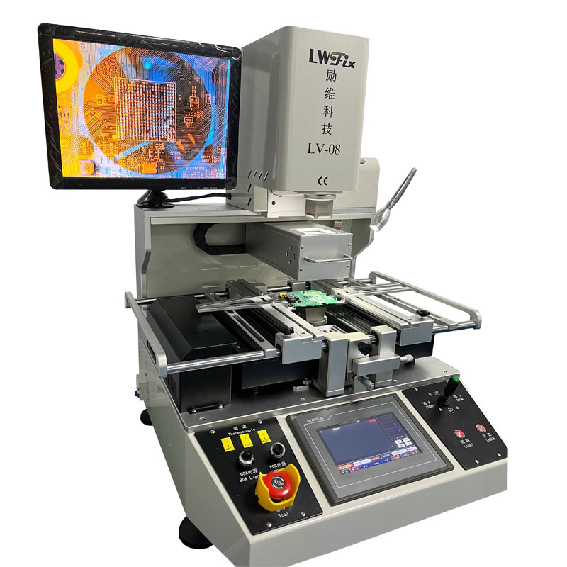 BGA rework station,We are manufacturer of BGA repair stations,SMT PCB Repair Laptop CPU BGA Emmc ECU Rework Station With Optical Alignment System LV-08 VS wds620