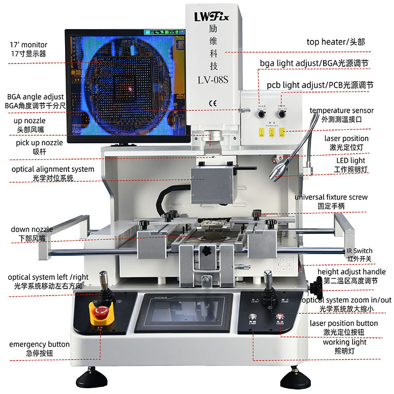 BGA rework station,We are manufacturer of BGA repair stations,hot selling life service estacin de soldadura bga short killer phone repair machine