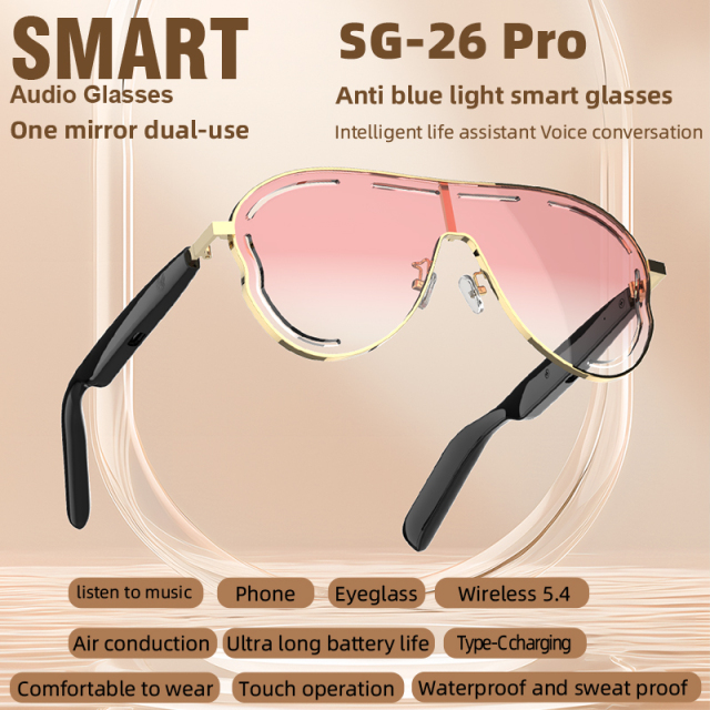 SG26 Smart Audio Glasses — Lightweight Wireless Stereo for Everyday Life