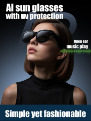 GLS100 AI camera glasses wearing lifestyle