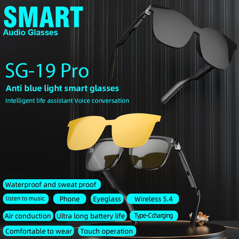 SG19 Rugged Sports Smart Glasses with IPX5 Sweat-Proof Rating