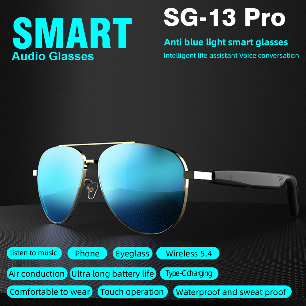 SG13 Smart Audio Glasses with 12-Hour Battery & Dual ENC Mic