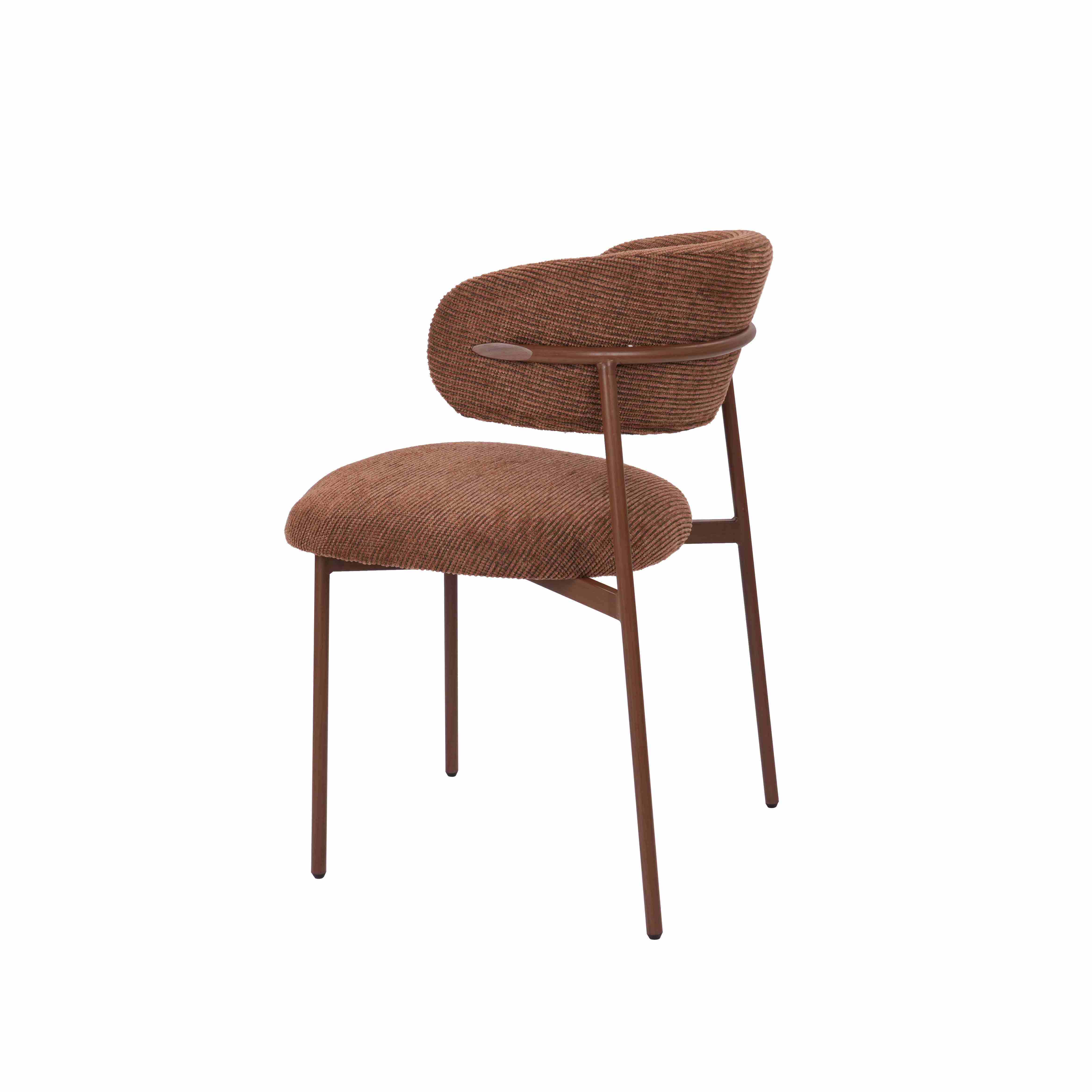 Red linen dining chair Leah
