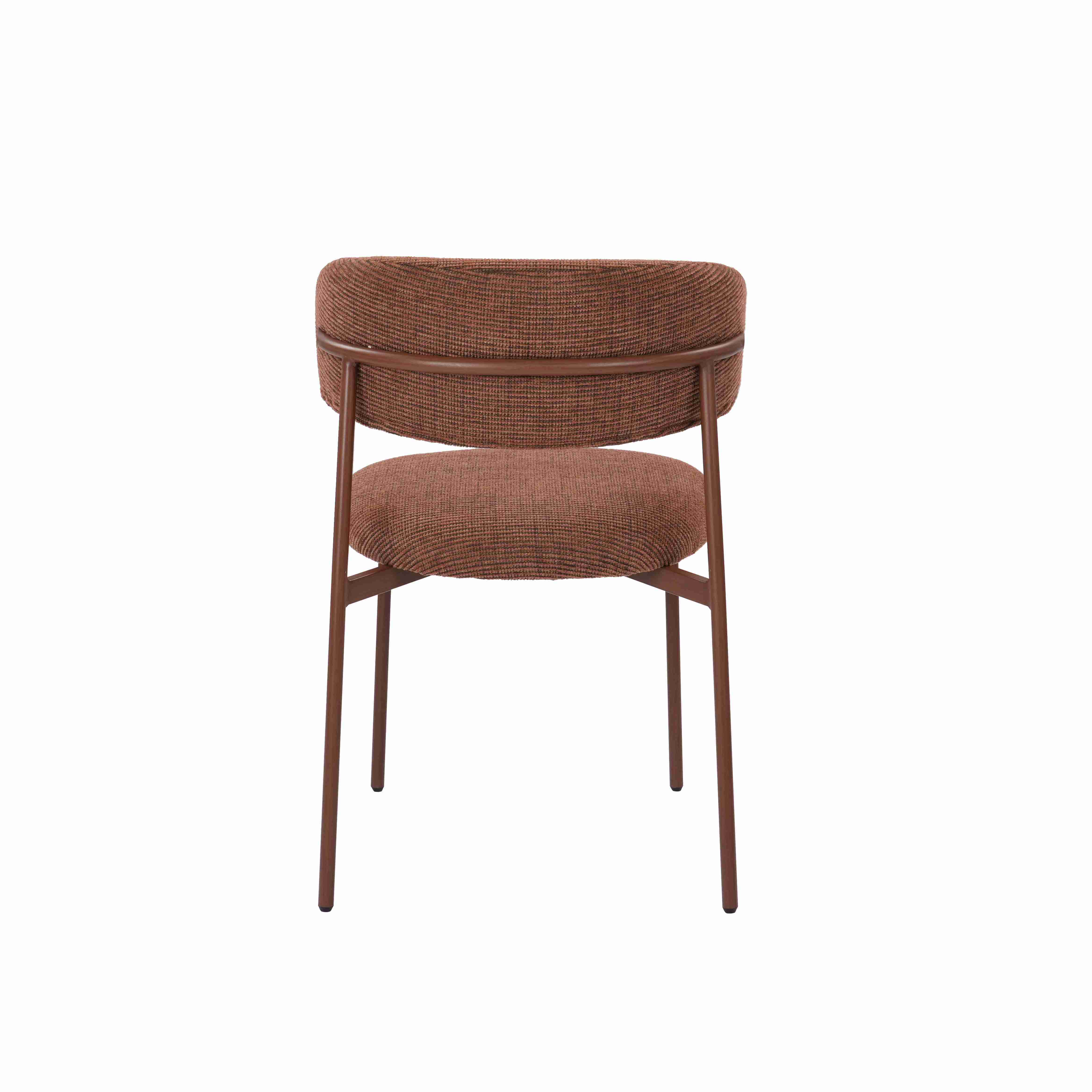 Red linen dining chair Leah