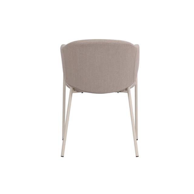 Beige dining chair with KD white legs Cuicy
