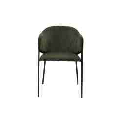 Green color dining chair with KD bronze legs Cuicy