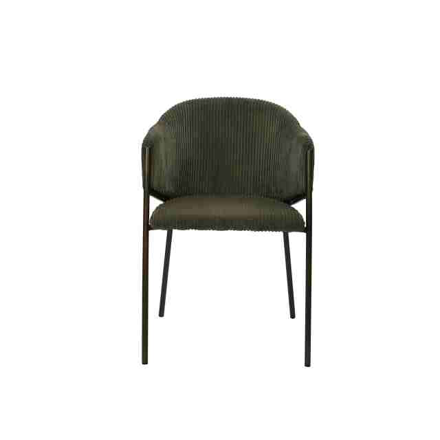 Green color dining chair with KD bronze legs Cuicy