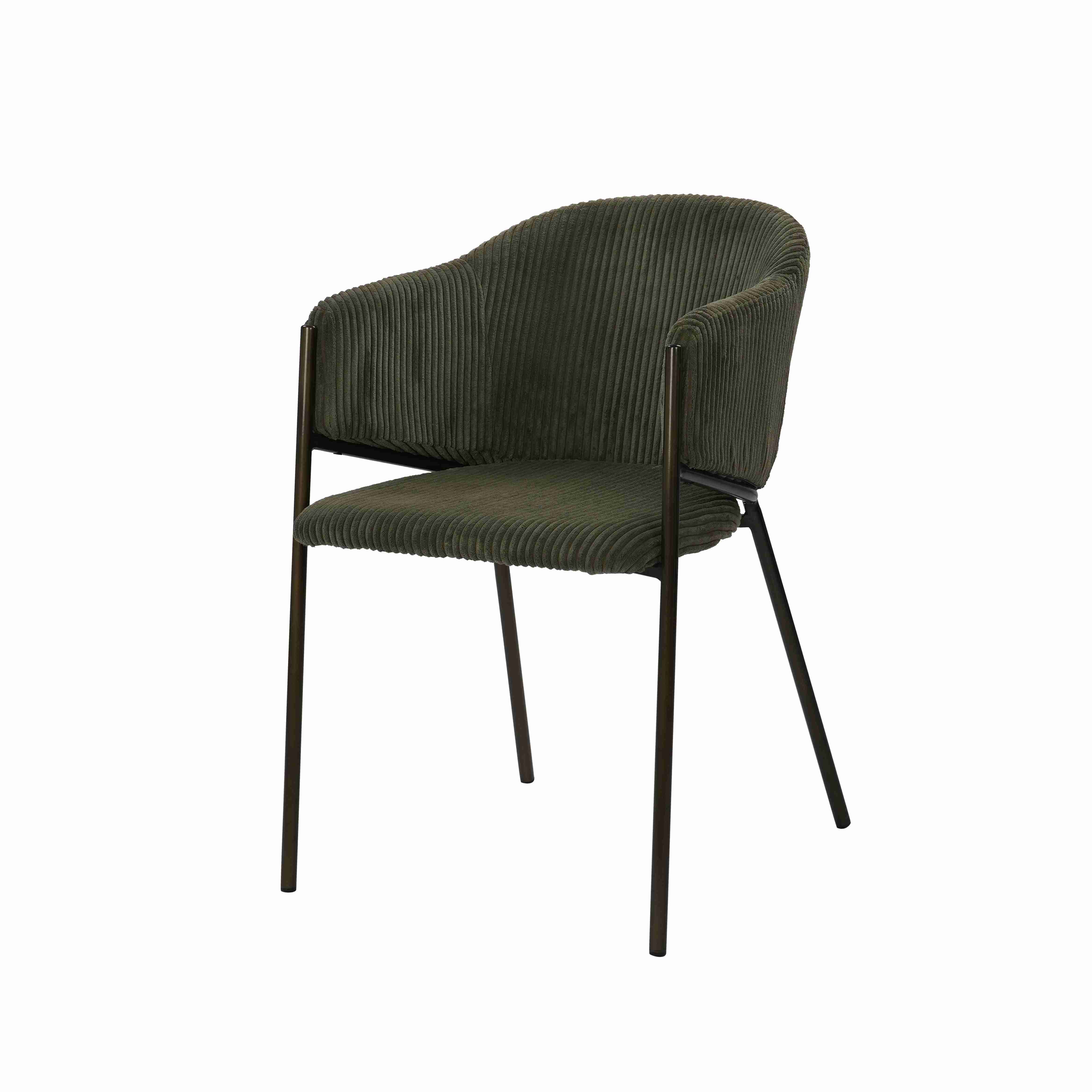 Green color dining chair with KD bronze legs Cuicy