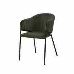 Green color dining chair with KD bronze legs Cuicy