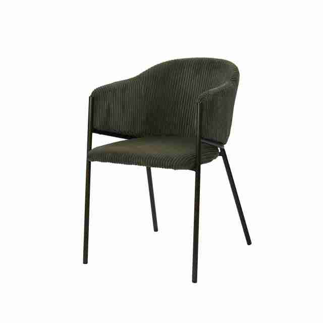 Green color dining chair with KD bronze legs Cuicy